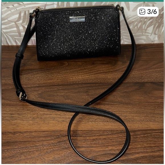 Kate Spade Sparkling Black glitter Crossbody Bag - Picture 2 of 7